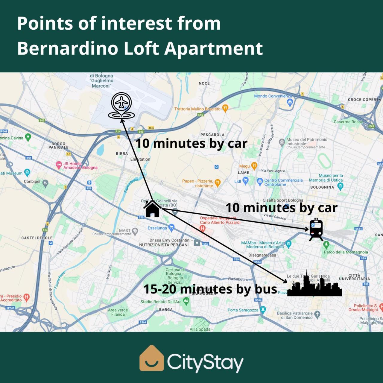 Citystay I Bernardino Loft Apartment Bologna Bagian luar foto